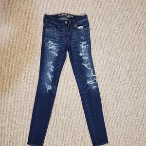 Womens American Eagle 360 Super stretch 0 Regular